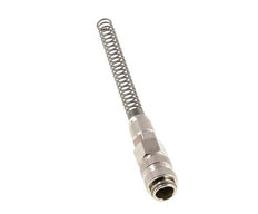 Messing vernickelt DN 5 Luftkupplungsmuffe 4x6 mm Überwurfmutter Biegeschutz Doppelabsperrung