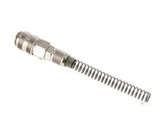 Messing vernickelt DN 5 Luftkupplungsmuffe 4x6 mm Überwurfmutter Biegeschutz Doppelabsperrung