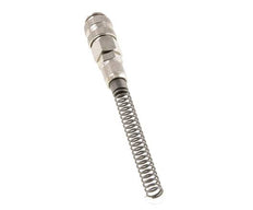 Messing vernickelt DN 5 Luftkupplungsmuffe 4x6 mm Überwurfmutter Biegeschutz Doppelabsperrung