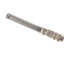 Messing vernickelt DN 5 Luftkupplungsmuffe 6x8 mm Überwurfmutter Bend-Protect Double Shut-Off