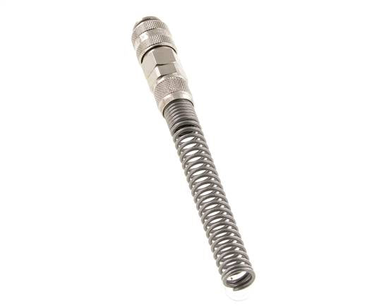 Messing vernickelt DN 5 Luftkupplungsmuffe 6x8 mm Überwurfmutter Bend-Protect Double Shut-Off