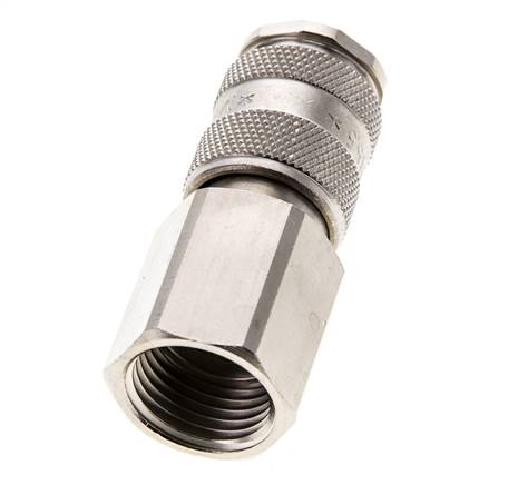 Messing vernickelt DN 5,5 (Orion) Luftkupplung Muffe G 1/2 Zoll Innengewinde