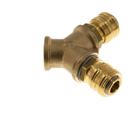 Messing DN 7.2 (Euro) Luftkupplung Muffe G 1/2 Zoll Innengewinde Wandmontage 2-Wege