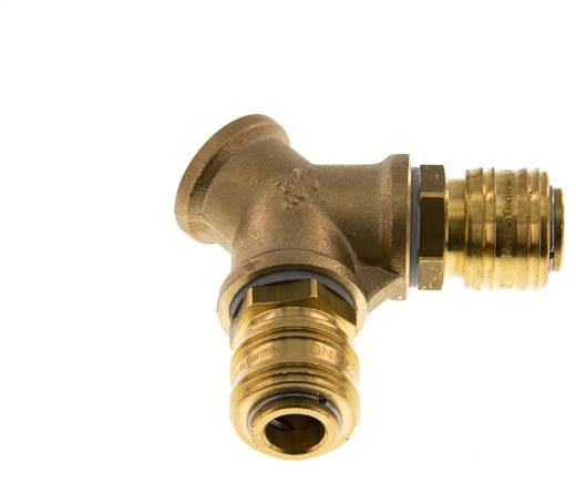 Messing DN 7.2 (Euro) Luftkupplung Muffe G 1/2 Zoll Innengewinde Wandmontage 2-Wege