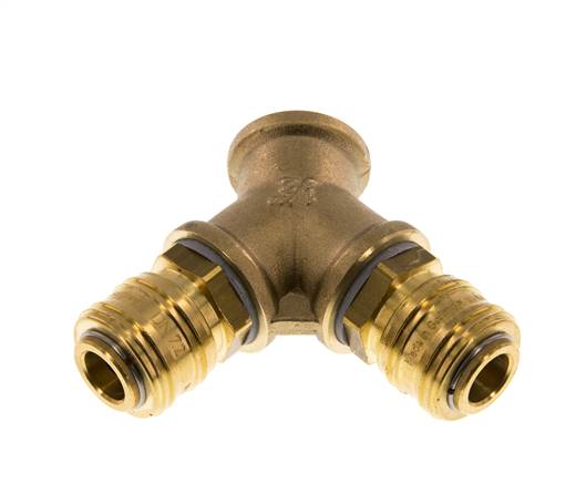 Messing DN 7.2 (Euro) Luftkupplung Muffe G 1/2 Zoll Innengewinde Wandmontage 2-Wege
