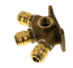 Messing DN 7.2 (Euro) Luftkupplung Muffe G 1/2 Zoll Innengewinde Wandmontage 3-Wege