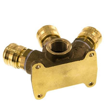 Messing DN 7.2 (Euro) Luftkupplung Muffe G 1/2 Zoll Innengewinde Wandmontage 3-Wege