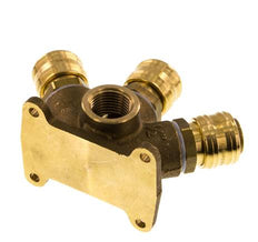 Messing DN 7.2 (Euro) Luftkupplung Muffe G 1/2 Zoll Innengewinde Wandmontage 3-Wege