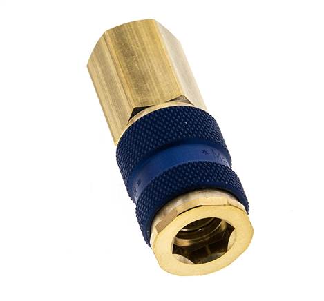 Messing DN 7.2 (Euro) Blau-kodierte Luftkupplung Muffe G 1/4 Zoll Innengewinde