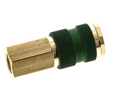 Messing DN 7.2 (Euro) Grün-kodierte Luftkupplung Muffe G 1/4 Zoll Innengewinde