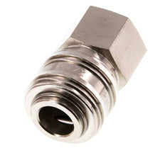 Messing vernickelt DN 7.2 (Euro) Luftkupplung Muffe G 1/4 Zoll Innengewinde