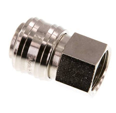 Messing vernickelt DN 7.2 (Euro) Luftkupplung Muffe G 1/4 Zoll Innengewinde