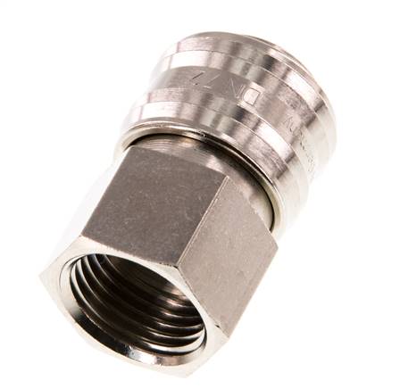 Messing vernickelt DN 7.2 (Euro) Luftkupplung Muffe G 1/4 Zoll Innengewinde