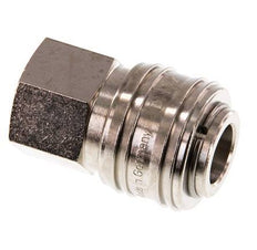 Messing vernickelt DN 7.2 (Euro) Luftkupplung Muffe G 3/8 Zoll Innengewinde