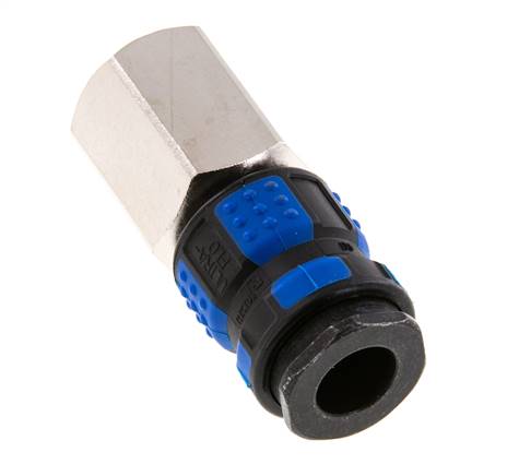 Messing vernickelt DN 7.8 Luftkupplung Muffe G 1/2 Zoll Innengewinde