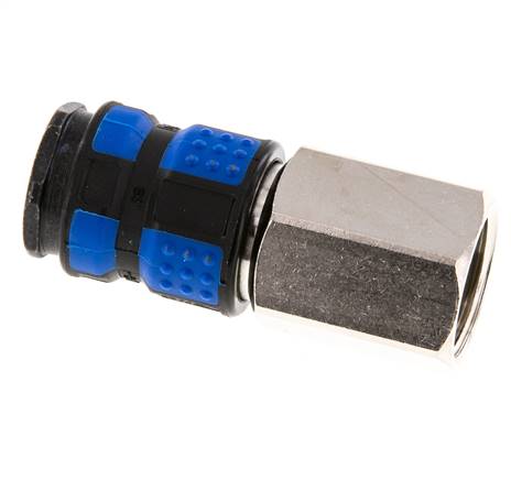 Messing vernickelt DN 7.8 Luftkupplung Muffe G 1/2 Zoll Innengewinde