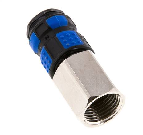 Messing vernickelt DN 7.8 Luftkupplung Muffe G 1/2 Zoll Innengewinde