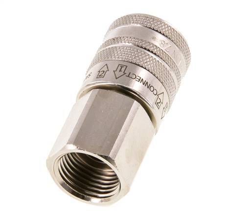 Messing vernickelt DN 7.8 Sicherheitsluftkupplung Muffe G 1/2 Zoll Innengewinde