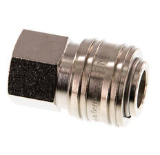 Nickel-plated Brass DN 7.2 (Euro) Air Coupling Socket G 3/8 inch Female Double Shut-Off