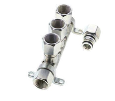 Steel DN 7.2 (Euro) Air Coupling Socket G 1/2 inch Female 3-way