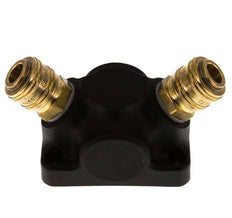 Messing/Kunststoff DN 7.2 (Euro) Luftkupplung Muffe G 1/2 Zoll Innengewinde Wandmontage 2-Wege