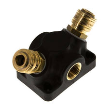 Messing/Kunststoff DN 7.2 (Euro) Luftkupplung Muffe G 1/2 Zoll Innengewinde Wandmontage 2-Wege