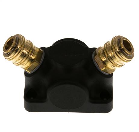 Messing/Kunststoff DN 7.2 (Euro) Luftkupplung Muffe G 3/4 Zoll Innengewinde Wandmontage 2-Wege