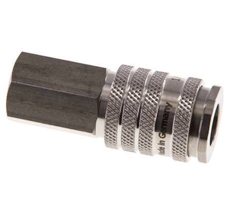 Edelstahl DN 7.8 Luftkupplung Muffe G 3/8 Zoll Innengewinde Doppelabsperrung