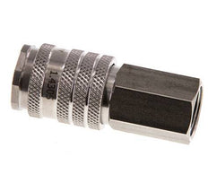 Edelstahl DN 7.8 Luftkupplung Muffe G 3/8 Zoll Innengewinde Doppelabsperrung