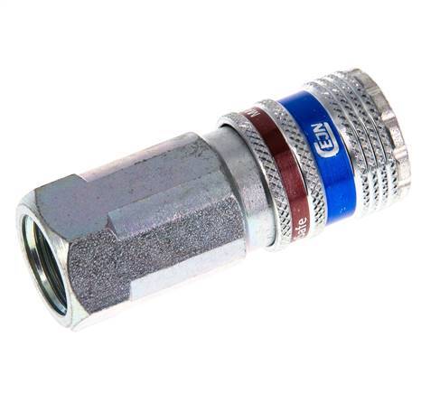 Stahl/Messing DN 7,6 (7,2 Euro) Sicherheitsluftkupplung Muffe G 3/8 Zoll Innengewinde