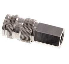 Edelstahl 316L DN 7.8 Luftkupplung Muffe G 1/4 Zoll Innengewinde Doppelabsperrung