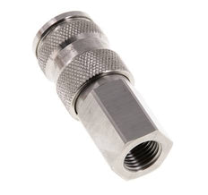 Edelstahl 316L DN 7.8 Luftkupplung Muffe G 1/4 Zoll Innengewinde Doppelabsperrung