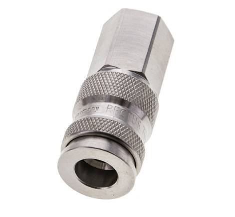 Stainless Steel 316L DN 7.8 Air Coupling Socket G 3/8 inch Female Double Shut-Off