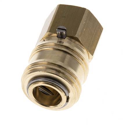 Messing DN 7,2 (Euro) Luftkupplungsmuffe mit Schloss