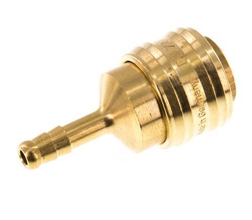 Messing DN 7,2 (Euro) Luftkupplungsmuffe 6 mm Schlauchpfeiler