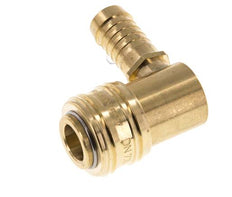 Messing DN 7,2 (Euro) Luftkupplungsmuffe 13 mm Schlauchsäule 90-deg