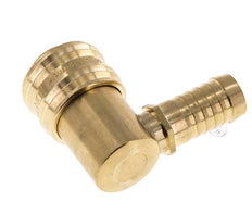 Messing DN 7,2 (Euro) Luftkupplungsmuffe 13 mm Schlauchsäule 90-deg