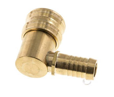 Messing DN 7,2 (Euro) Luftkupplungsmuffe 13 mm Schlauchsäule 90-deg