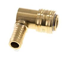 Messing DN 7,2 (Euro) Luftkupplungsmuffe 13 mm Schlauchsäule 90-deg