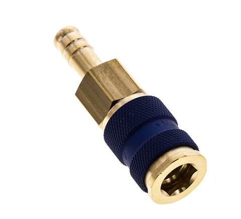 Messing DN 7.2 (Euro) Blau kodierte Luftkupplungsmuffe 9 mm Schlauchpfeiler