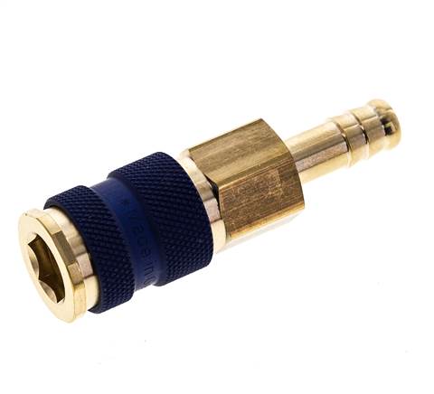 Messing DN 7.2 (Euro) Blau kodierte Luftkupplungsmuffe 9 mm Schlauchpfeiler