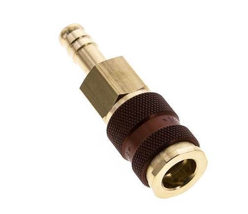 Messing DN 7.2 (Euro) Braun kodierte Luftkupplungsmuffe 9 mm Schlauchpfeiler