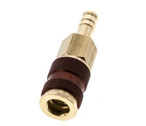 Messing DN 7.2 (Euro) Braun kodierte Luftkupplungsmuffe 9 mm Schlauchpfeiler