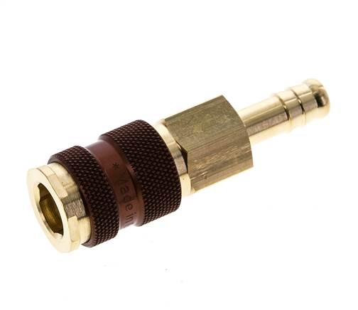 Messing DN 7.2 (Euro) Braun kodierte Luftkupplungsmuffe 9 mm Schlauchpfeiler