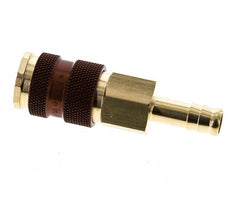 Messing DN 7.2 (Euro) Braun kodierte Luftkupplungsmuffe 9 mm Schlauchpfeiler