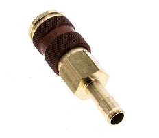 Messing DN 7.2 (Euro) Braun kodierte Luftkupplungsmuffe 9 mm Schlauchpfeiler