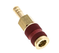 Messing DN 7.2 (Euro) Rot-kodierte Luftkupplungsmuffe 9 mm Schlauchpfeiler