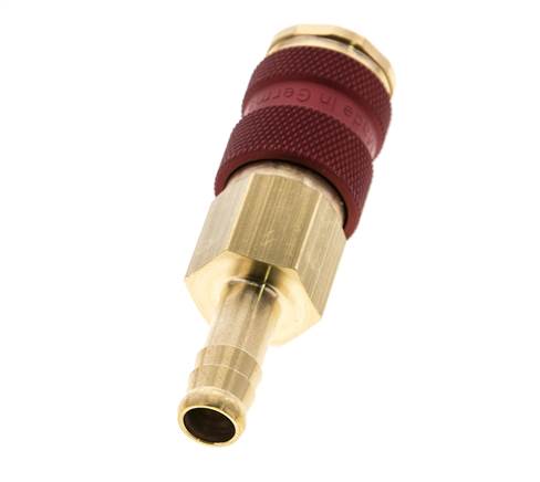 Messing DN 7.2 (Euro) Rot-kodierte Luftkupplungsmuffe 9 mm Schlauchpfeiler