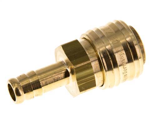 Messing DN 7,2 (Euro) Luftkupplungsmuffe 10 mm Schlauchsäule Doppelabsperrung