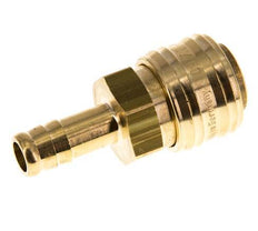 Messing DN 7,2 (Euro) Luftkupplungsmuffe 10 mm Schlauchsäule Doppelabsperrung